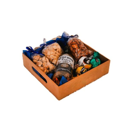 Imagem de Bandeja em MDF Quadrada P com Cerveja e Petiscos