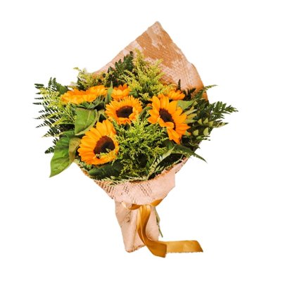 Buquê com 6 Girassóis - Seis Sóis para Você