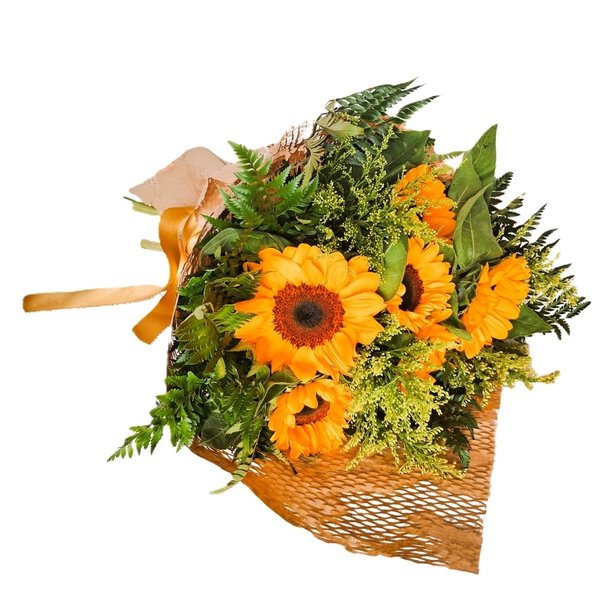 Buquê com 6 Girassóis - Seis Sóis para Você