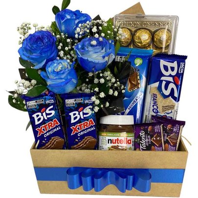 Cesta de chocolates - Blue