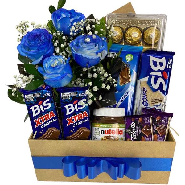 Cesta de chocolates - Blue