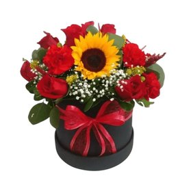 Imagem de Box de Rosas e Girassol