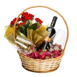 Imagem de Cesta Romântica de Vinho