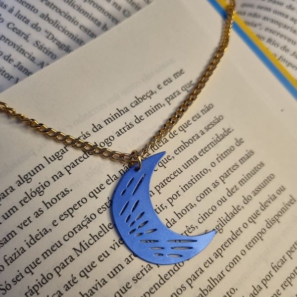 Colar Ayla Azul com Ouro