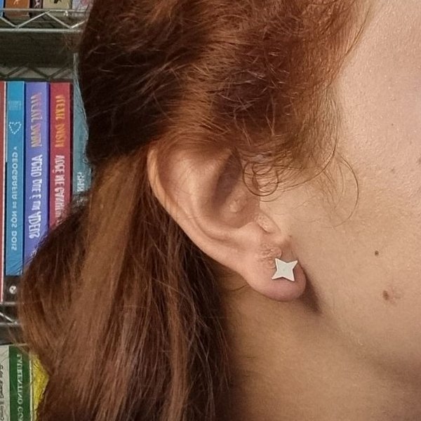 Conjunto Brinco e Colar Estrelas Prata