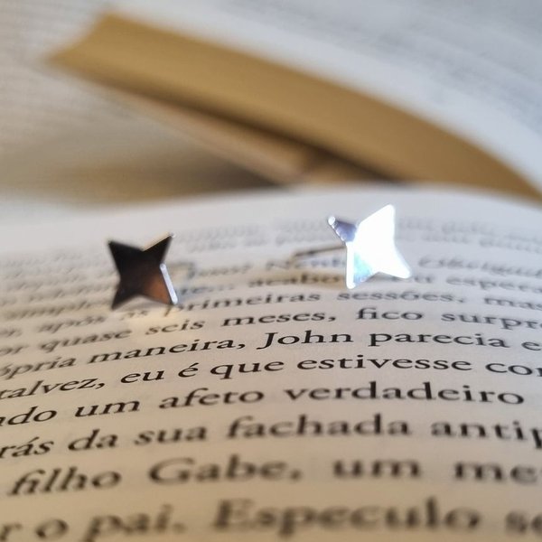 Conjunto Brinco e Colar Estrelas Prata