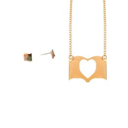 Imagem de Conjunto Brinco e Colar Fernanda Ouro 