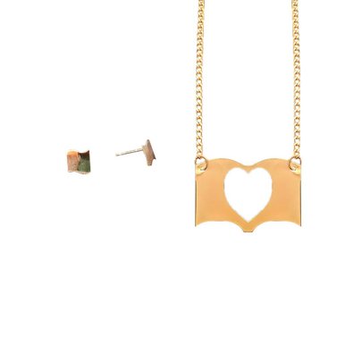 Conjunto Brinco e Colar Fernanda Ouro