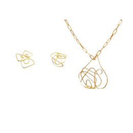 Imagem de Conjunto Colar e Brinco Primavera Ouro