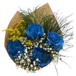Imagem de Buquê de rosas azuis presente