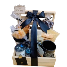 Imagem de Cesta de Café da Manhã Luxo Black Elegance