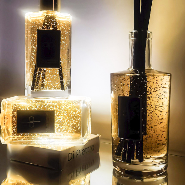 Kit - Difusor (Varetas) Gold 22K & Base Iluminada 