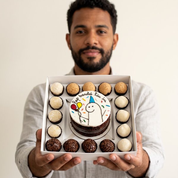 Festa na Caixa Bento Cake Chocolate Rep Bardei