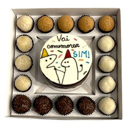 Imagem de Festa na Caixa Bento Cake Chocolate Vai Comemorar Sim