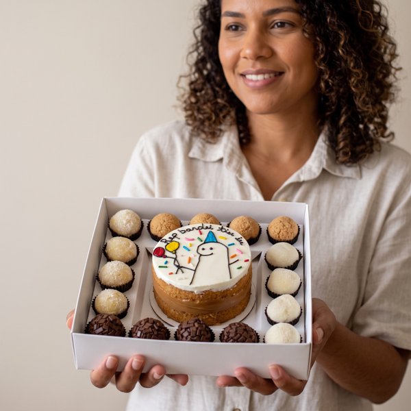 Festa na Caixa Bento Cake Doce de Leite Rep Bardei