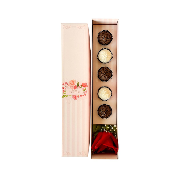 Caixa Você é Especial Brigadeiros e Botão Rosa
