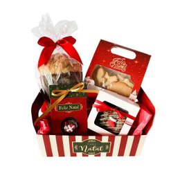 Imagem de Cesta Natalina Chocotone Artesanal 