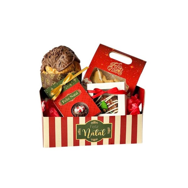 Cesta Natalina Chocotone Brigadeiro