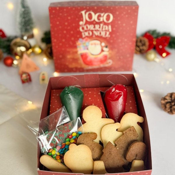 Jogo do Noel e Biscoitos Decorativos