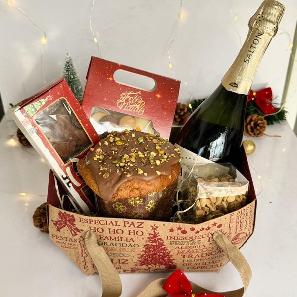 Cesta Celebrar o Natal - Chocotone Pistache