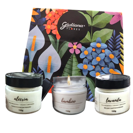 Imagem de Kit 3 de Velas Perfumadas Alecrim, Bamboo e Lavanda