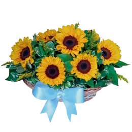 Imagem de Arranjo de Girassóis em Cesto