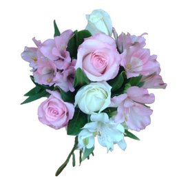 Imagem de Buquê Delicado de Rosas e Astromélias