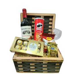 Imagem de  Baú Médio de Vinho com Petiscos