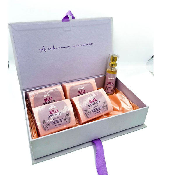 Kit Perfume e Sabonetes Bella Primavera 