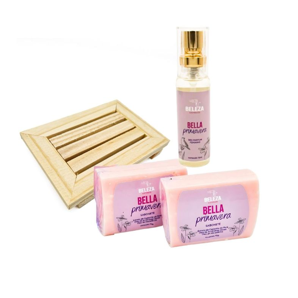 Kit Perfume e Sabonetes Bella Primavera Pallet
