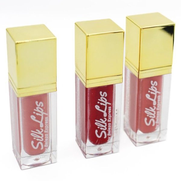 Kit de Batons Líquidos Com Ácido Hialurônico Silk Lips