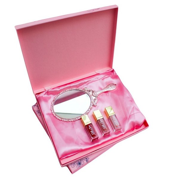 Kit de Batons Líquidos Com Ácido Hialurônico e Espelho