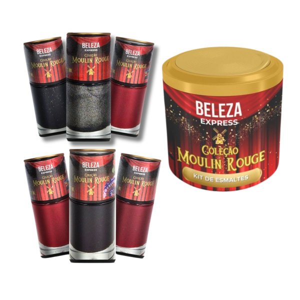 Kit de esmaltes Coleção Moulin Rouge Beleza Express