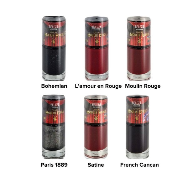 Kit de esmaltes Coleção Moulin Rouge Beleza Express