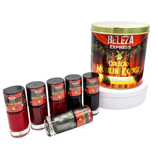 Kit de esmaltes Coleção Moulin Rouge Beleza Express