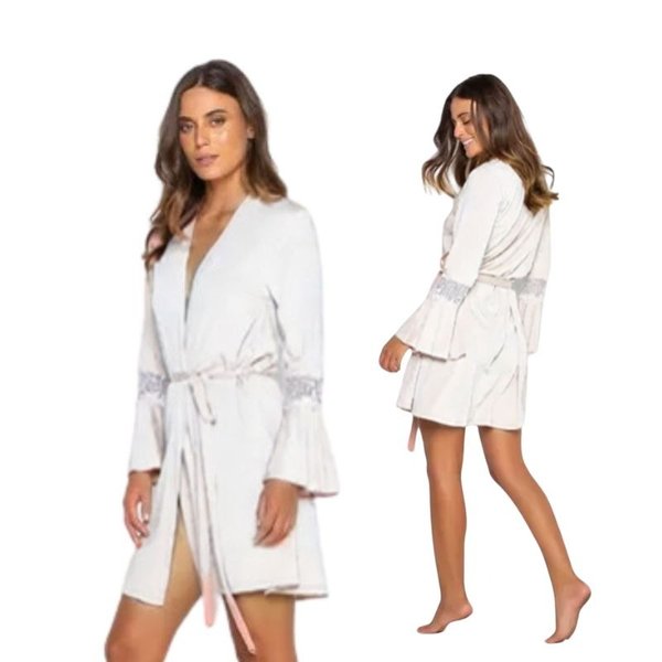 Kit Coleção Noivas com Lata Decorada e Robe com Renda
