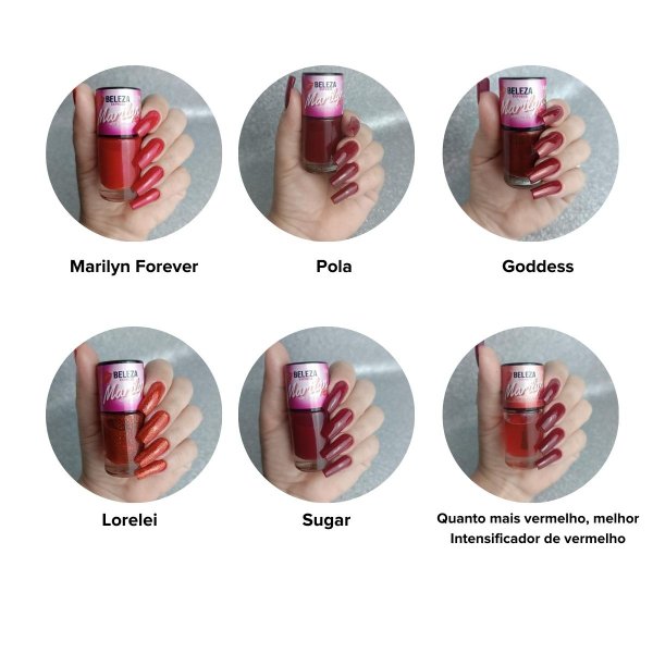 Kit de esmaltes com lata multiuso Coleção Marilyn