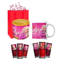Imagem de kit Presente Lata com Esmaltes e Caneca Marilyn