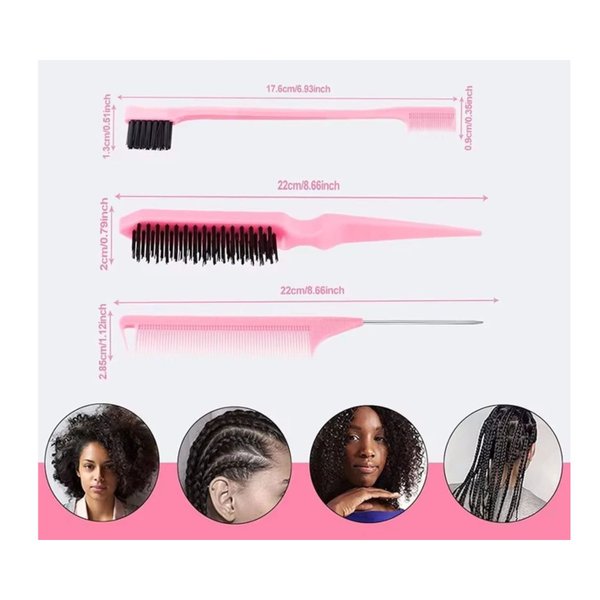 Kit de pentes, escovas e toalha Love My Hair 
