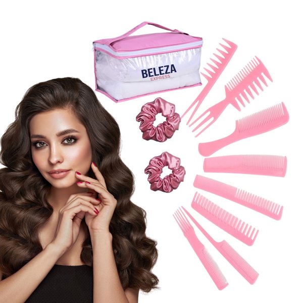Kit de pentes e toalha Love My Hair 