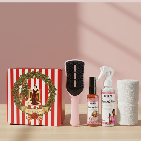 Kit presente Escova Perfeita Cabelo de Diva Beleza