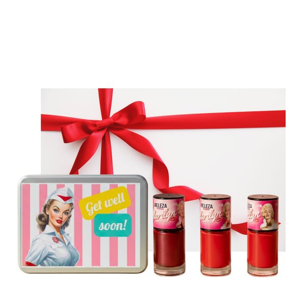 Kit Melhoras Get well Soon com 3 Esmaltes