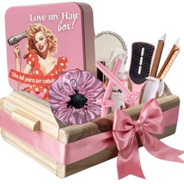 Imagem de Kit acessórios Love My Hair Beleza Express rosa