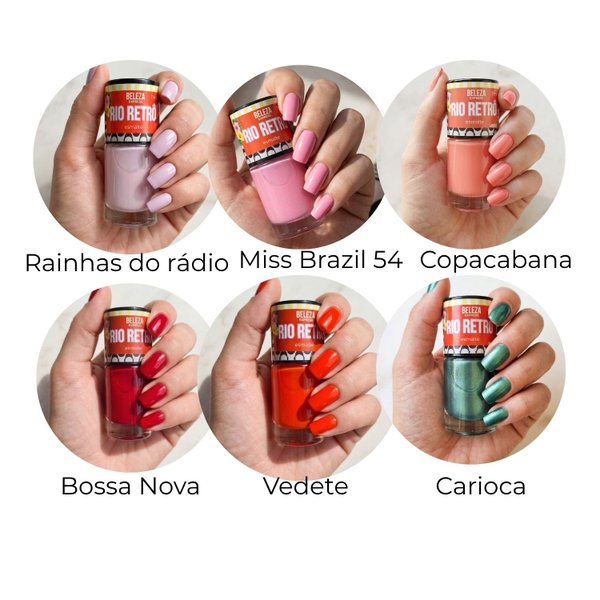 Kit de Esmaltes com Lata Rio Retrô