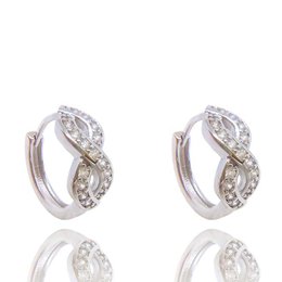 Imagem de Brinco Infinity Com Mini Zircônias Cravejadas