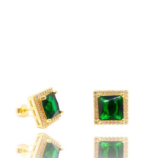 Brinco Agatha com Cristal Cor Esmeralda