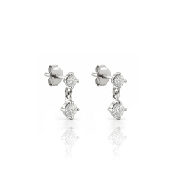 Imagem de Brinco Mãe&Filha Lovace Cristal Translúcido