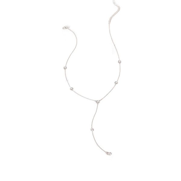 Colar Gravatinha Tifany Small com Zircônias.