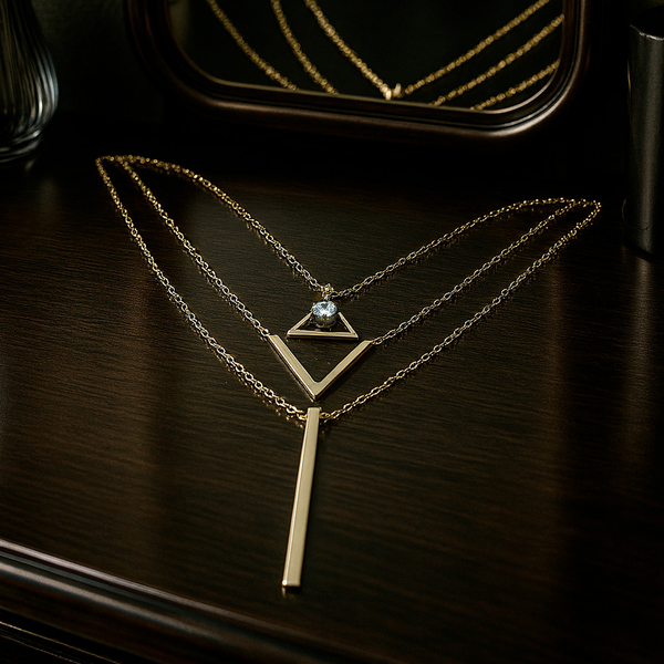 Colar Trio Velmont Ouro Amarelo