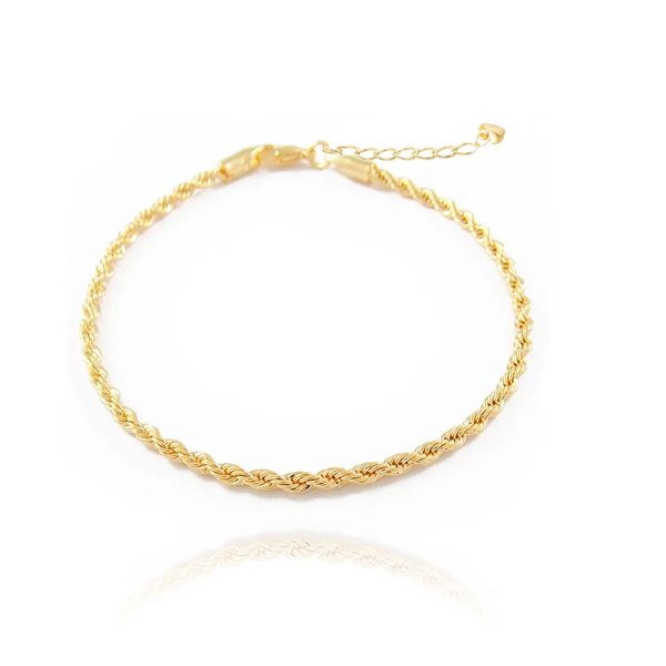 Pulseira Cordão Baiano Ouro Amarelo 18K
